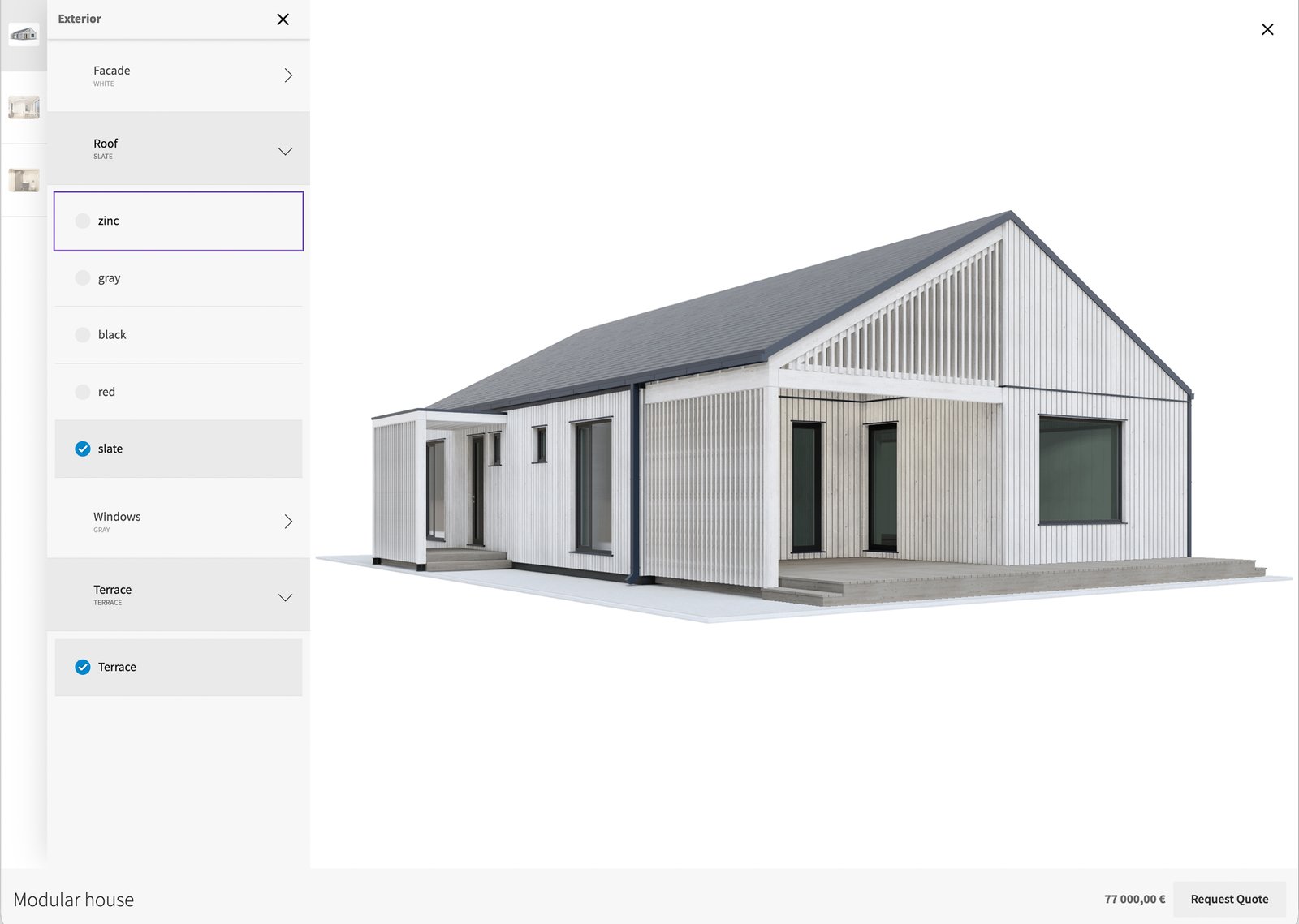 Modular house preview